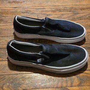 Vans Classic Slip-On Black Canvas Shoes‎ Unisex Men 6.5 / Women 8 Skate Casual
